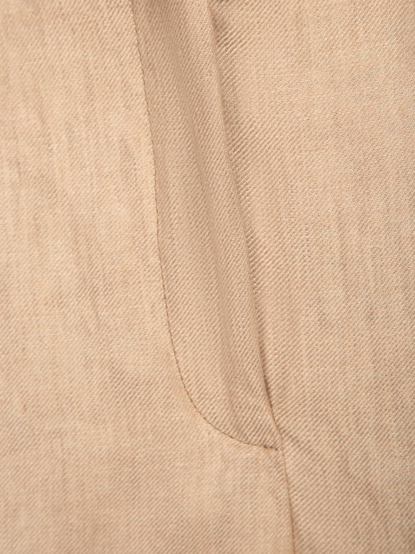 Incotex Softly Structured Beige Tailored Trousers