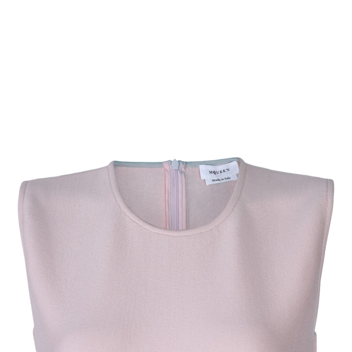 Alexander Mcqueen Pink Midi Dress With Asymmetrical Hem