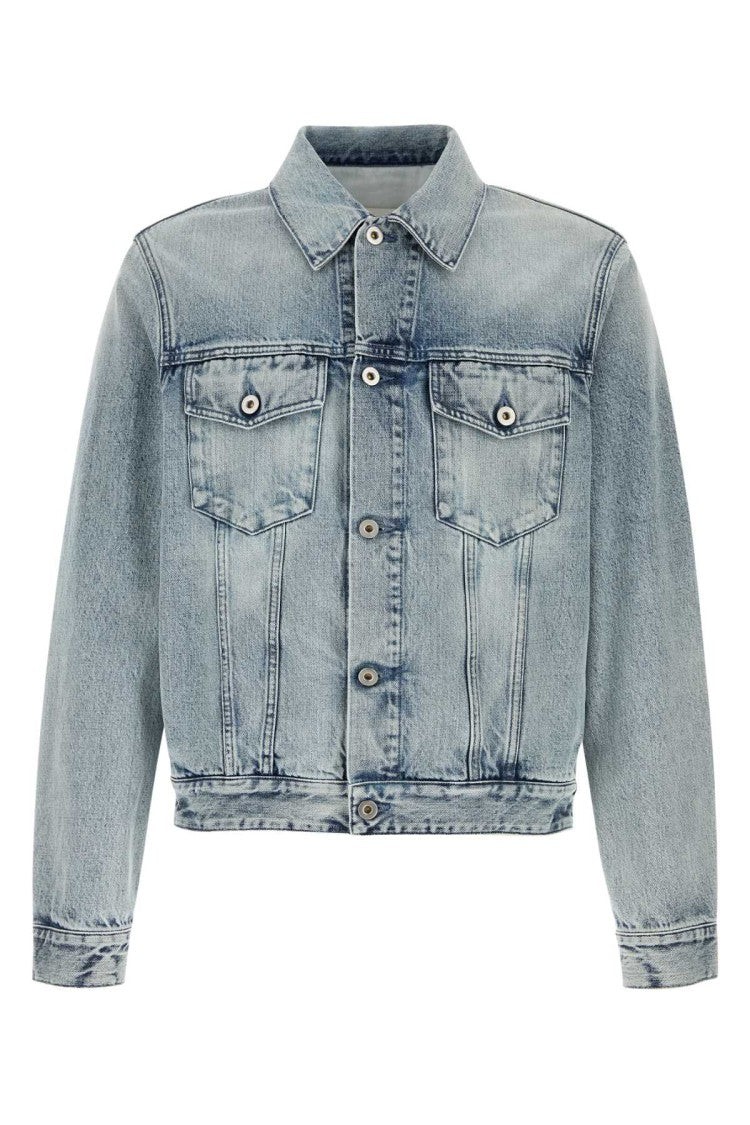 Jil Sander Light Washed Denim Jacket With Structured Collar And Flap Pockets