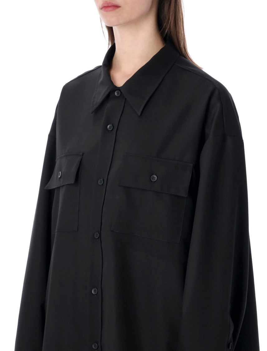 The Latest Oversized Shirt With Flap Chest Pockets
