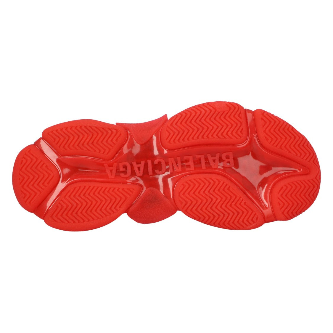 Balenciaga Triple S Clear Sole Sneaker In Red