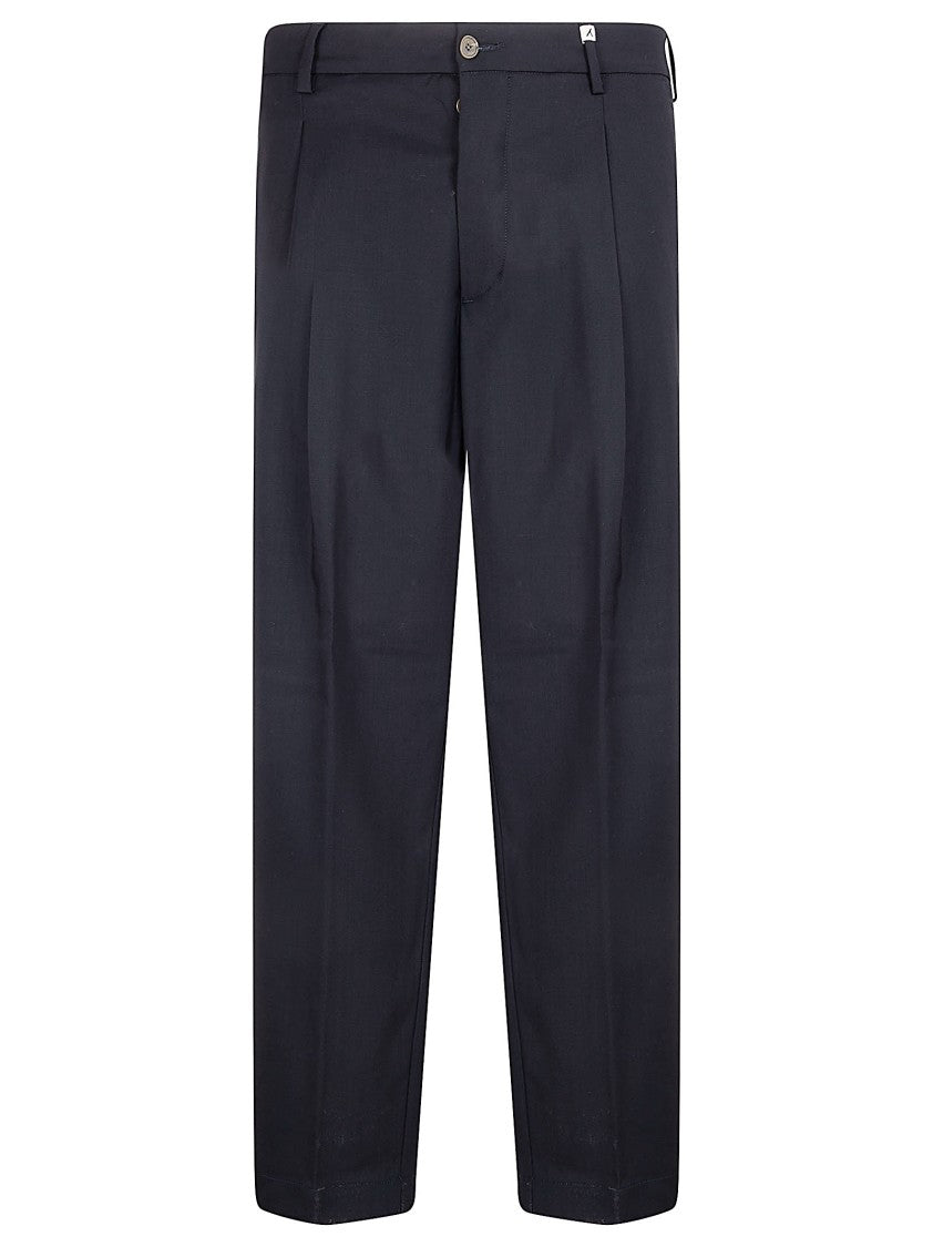 Myths Straight-Leg Black Trousers With Tailored Design And Flap Pockets