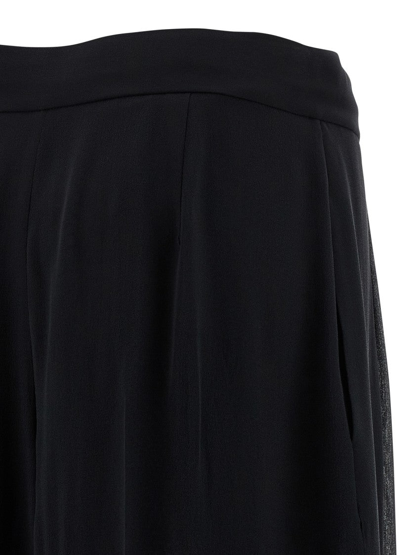 Alberta Ferretti Palazzo Silk Georgette Trousers