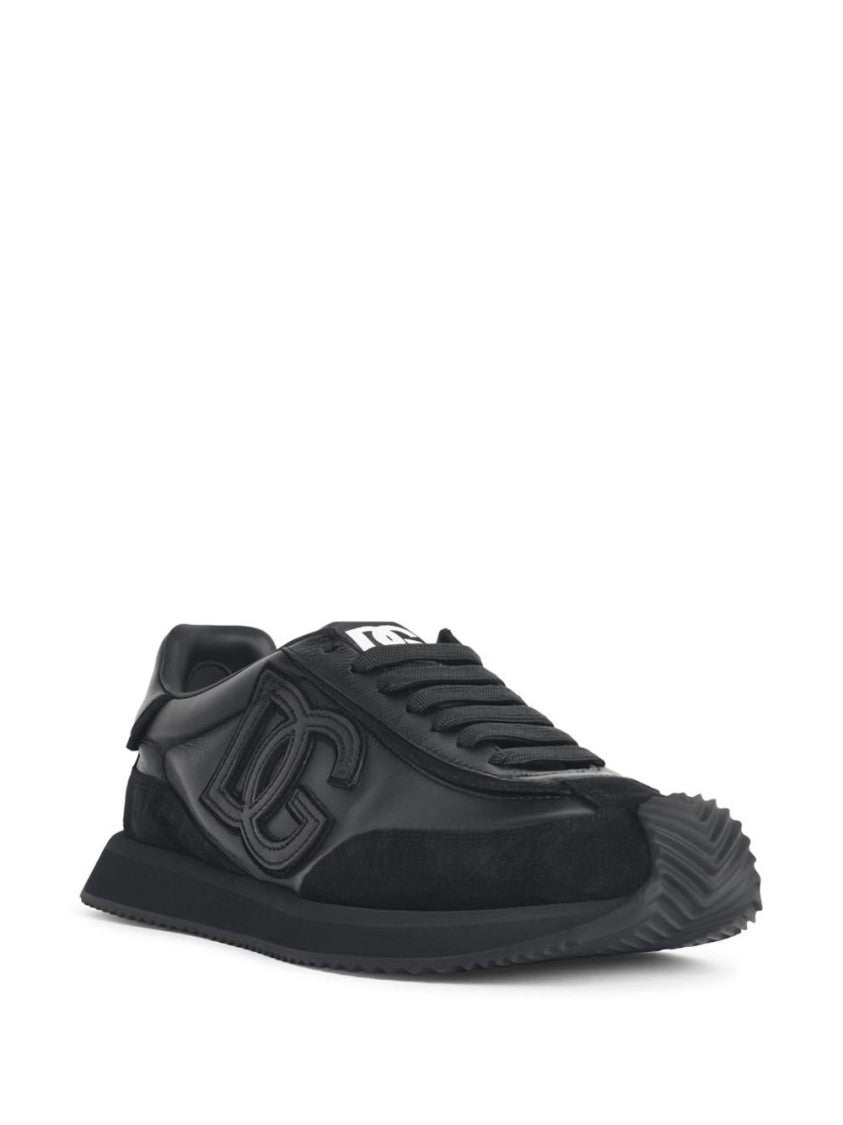 Dolce & Gabbana Low-Profile Black Sneakers With Tonal Logo