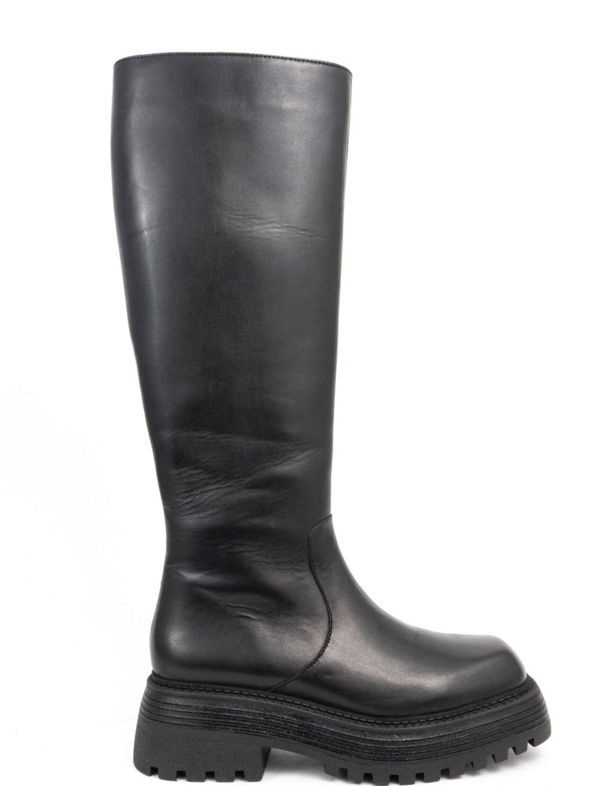 Sergio Moretti Long Boots With Sole And Side Zipper