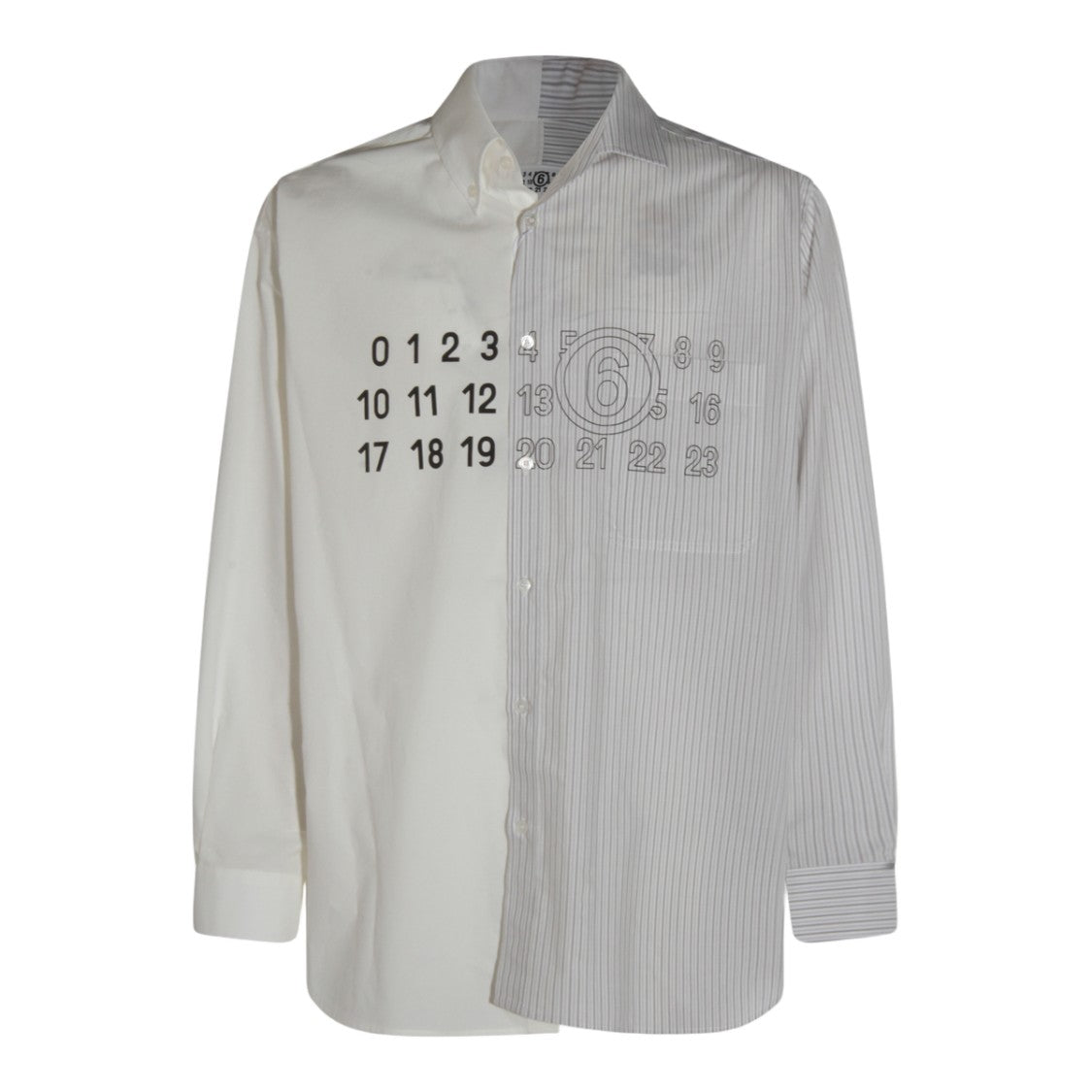 Mm6 By Maison Margiela Split Design White Shirt