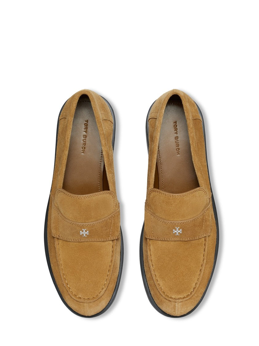 Tory Burch Chunky Lug Sole Loafers In Soft Suede