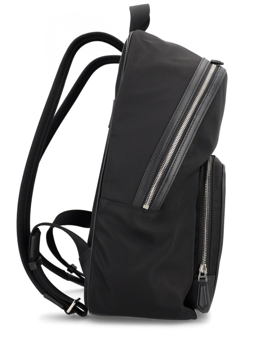 Bally Black Backpack With Vertical Stripe