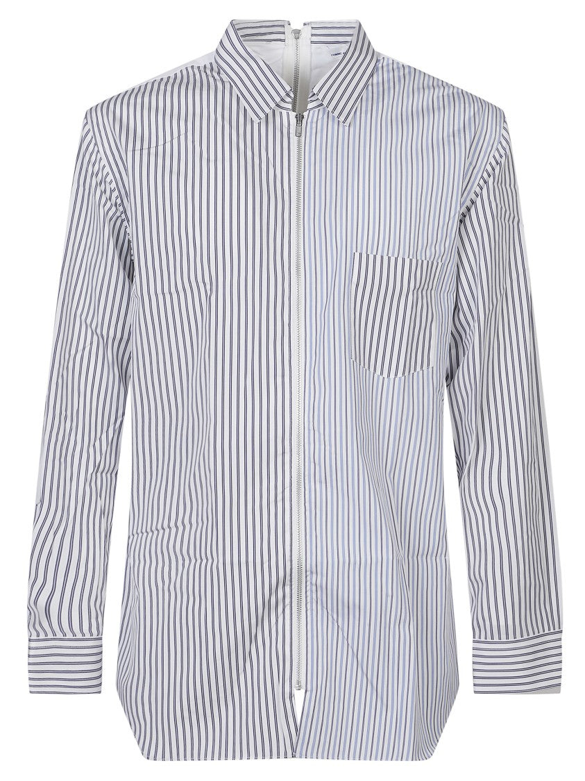 Comme Des Garçons Vertical Striped Zip-Up Shirt