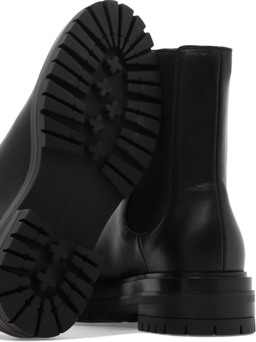 Gianvito Rossi Black Leather Ankle Boots