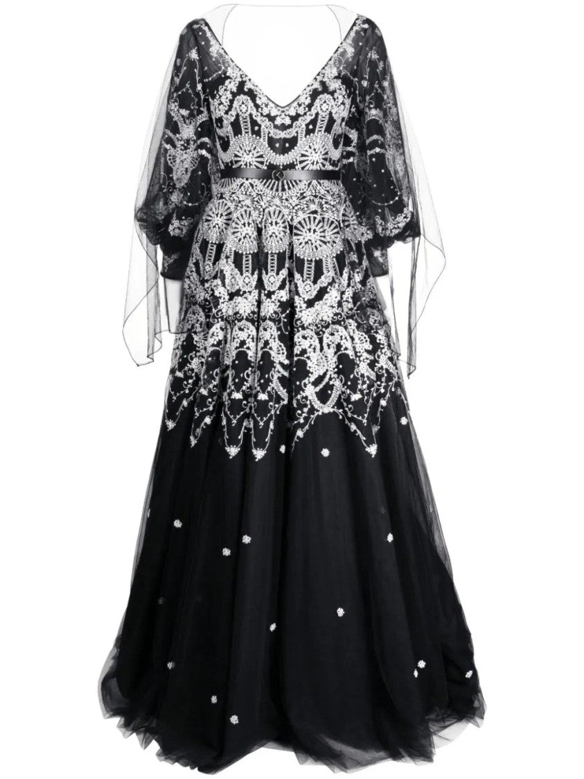 Saiid Kobeisy Embroidered Tulle Dress