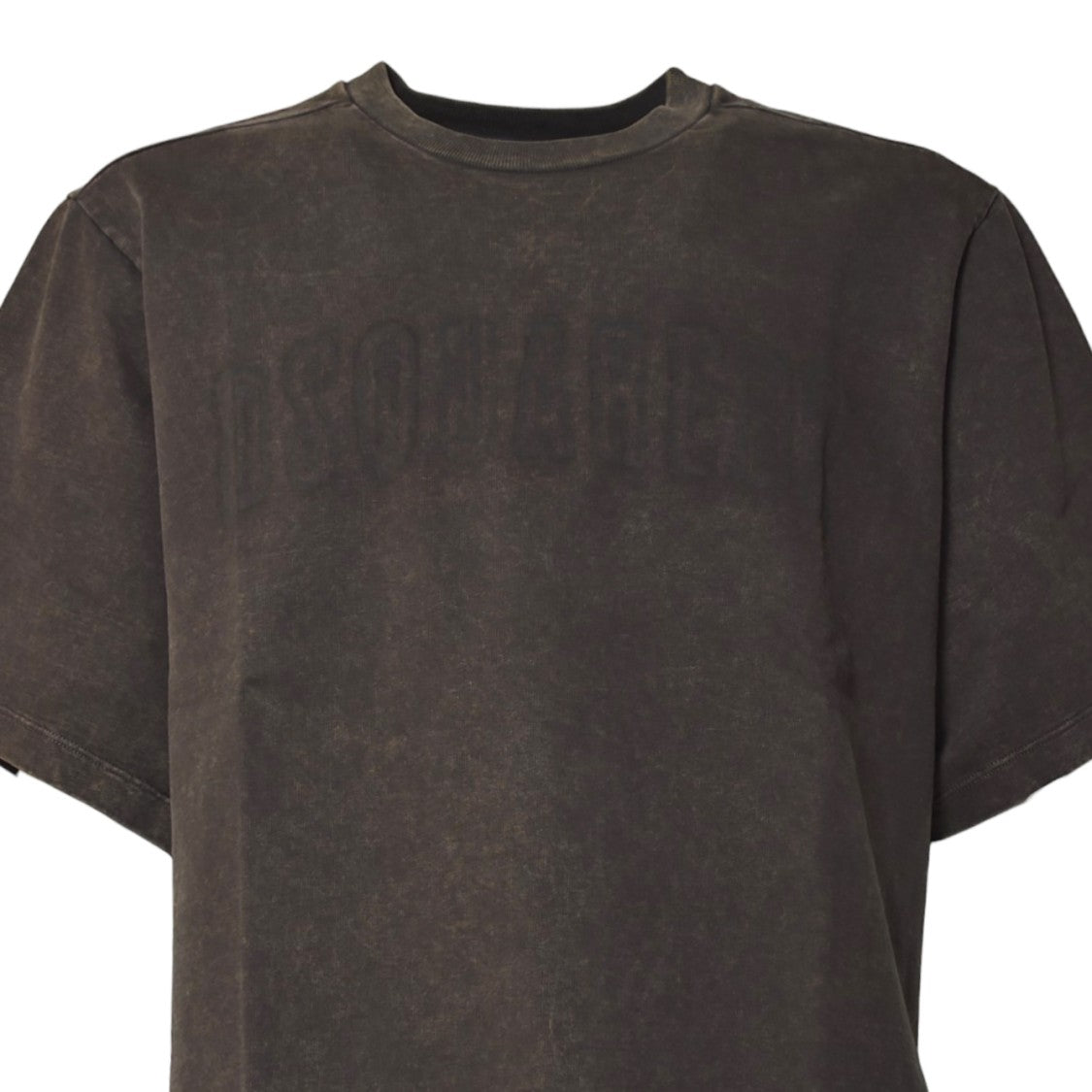Dsquared2 Vintage Washed Brown Crew Neck T-Shirt