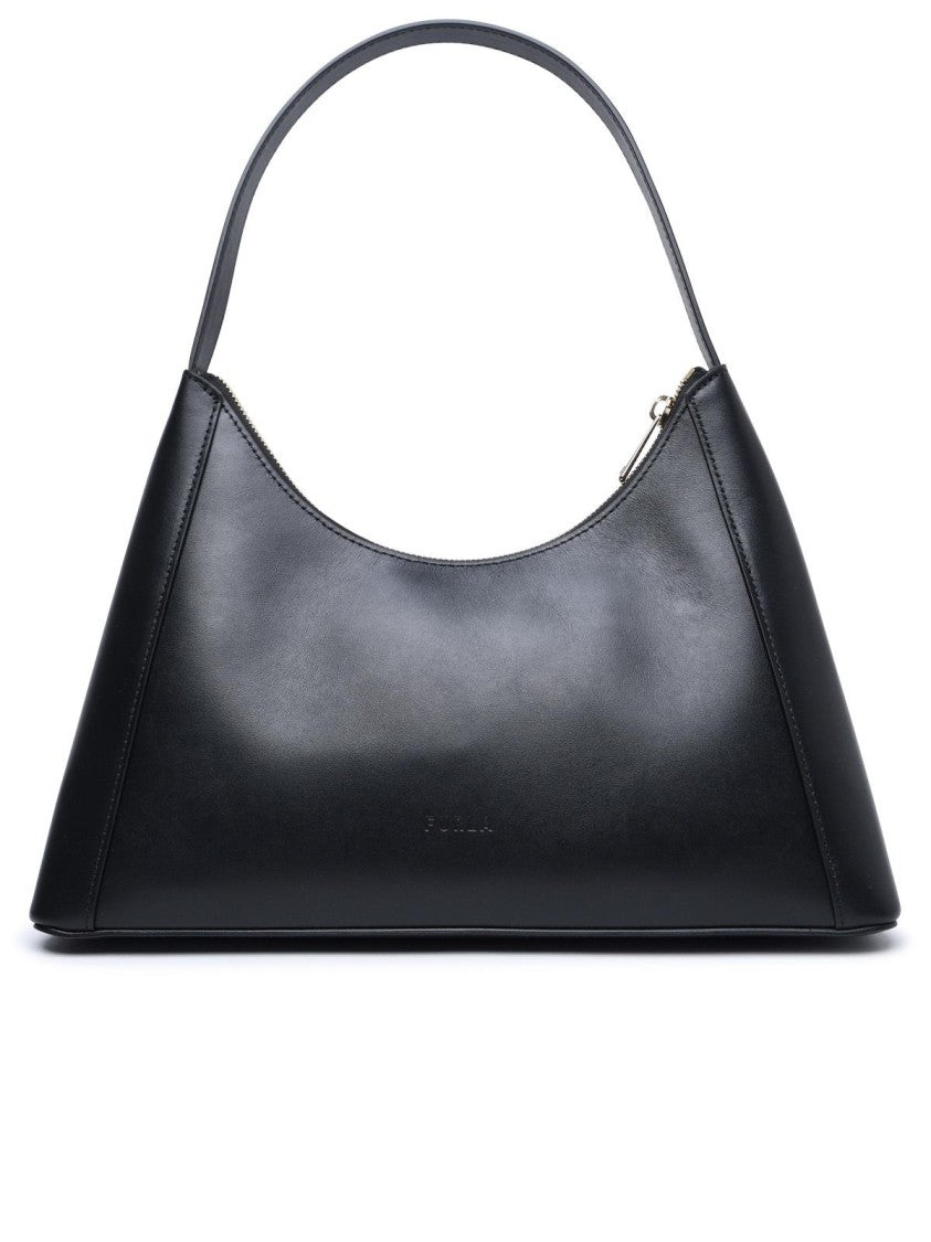 Furla 'Diamante' Black Calf Leather Bag