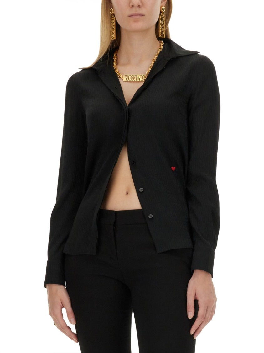 Moschino Silk Blend Shirt With Tailored Silhouette