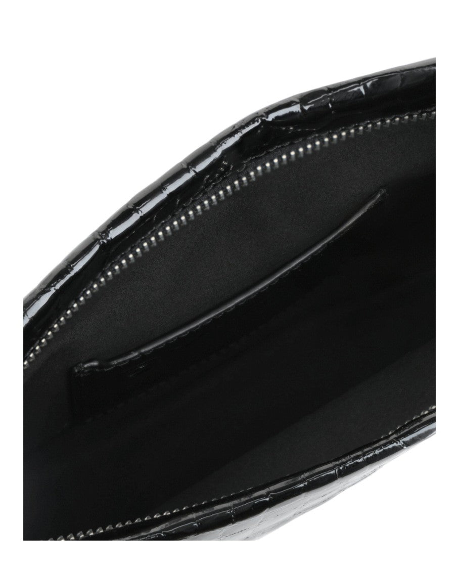 By Far Dulce Crocodile Embossed Shoulder Bag