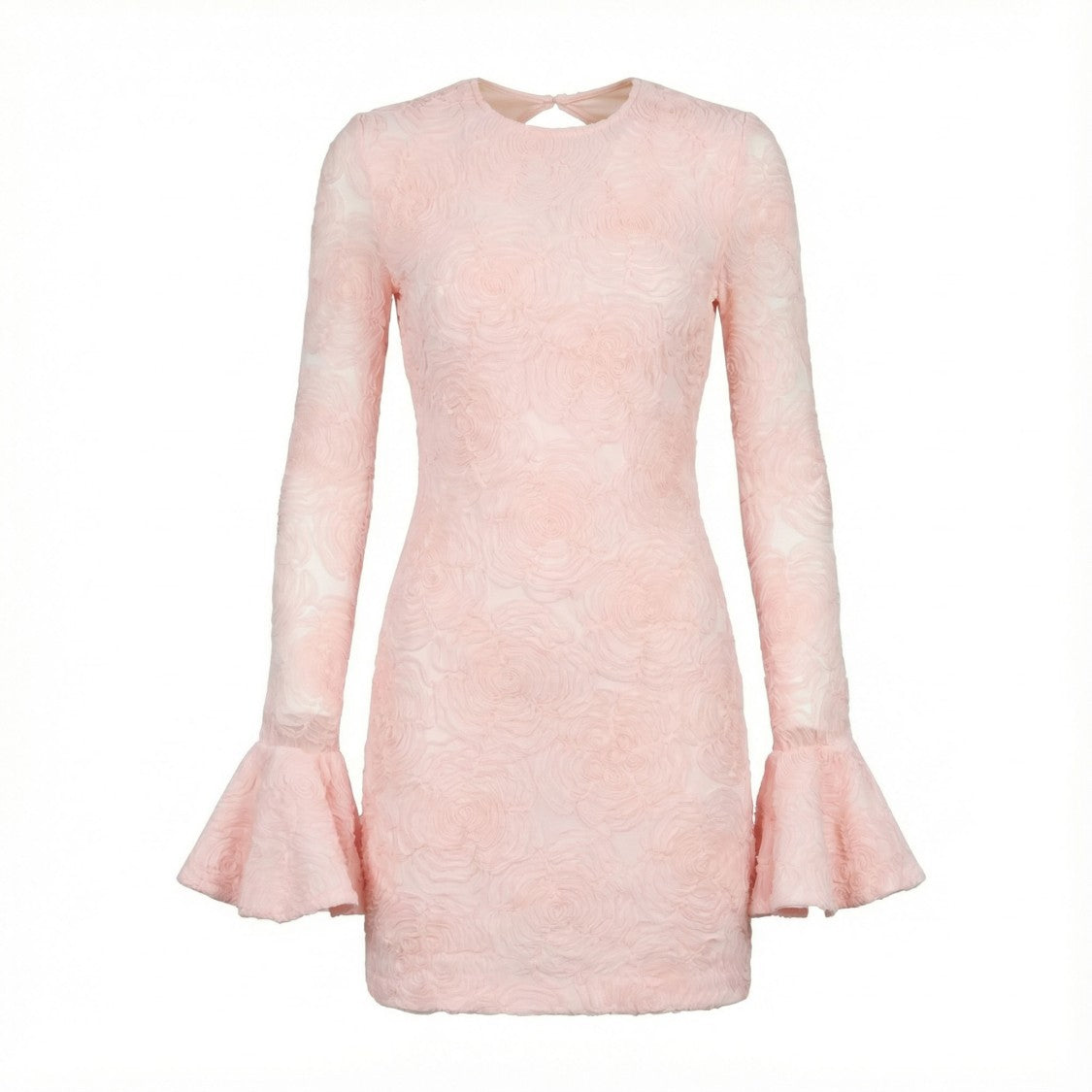 Rotate Rosana Floral Jacquard Polyester Blend Mini Dress