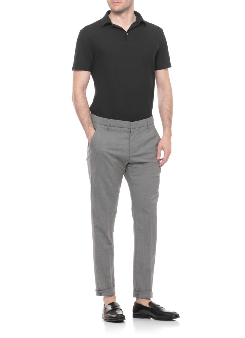 Dondup Grey Gaubert Wool Chino Pants