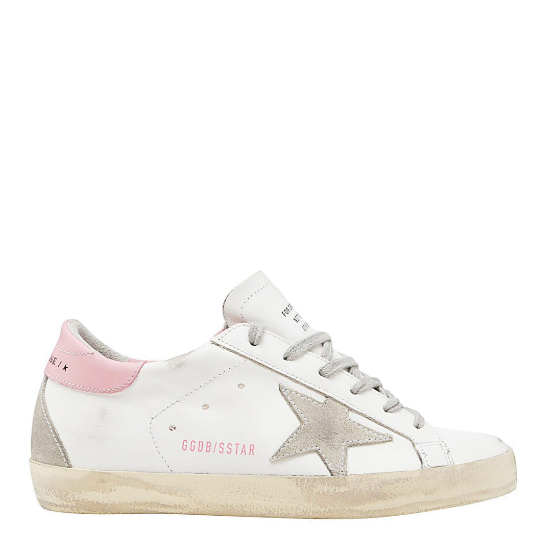 Golden Goose White Ice And Pink Leather Super-Star Sneakers