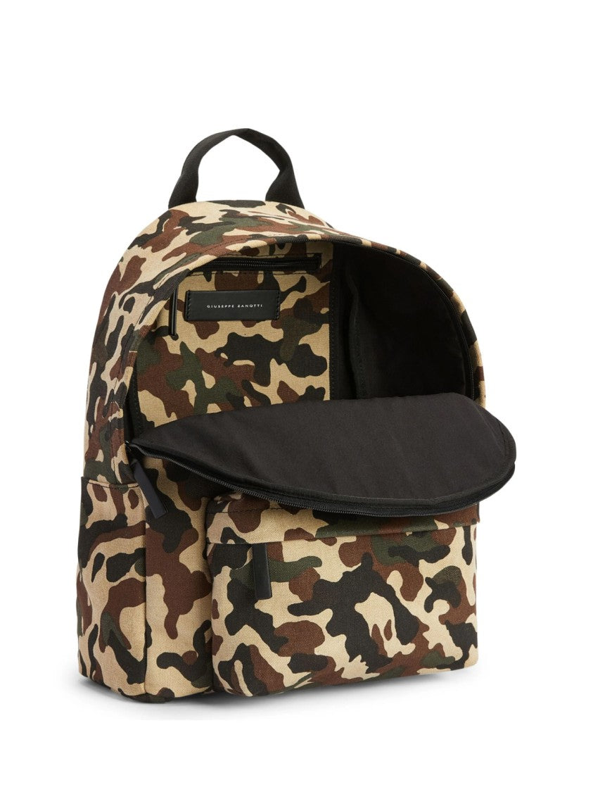 Giuseppe Zanotti Bud Camouflage Logo Backpack