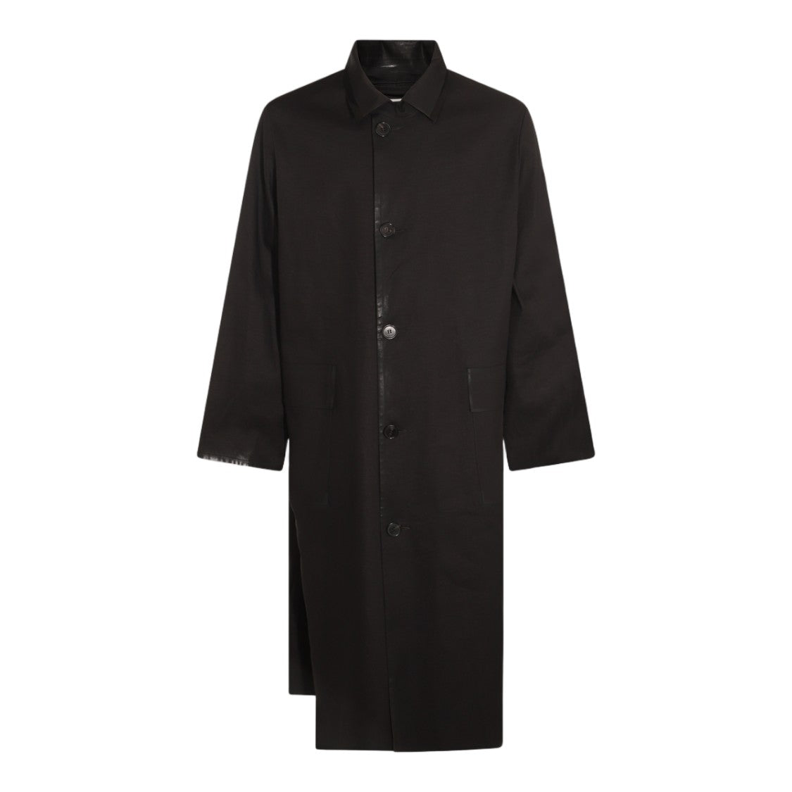 Maison Margiela Long Minimalist Coat With Classic Collar And Straight Silhouette
