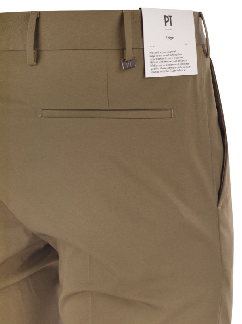 Pt Torino Dieci - Stretch Cotton Trousers