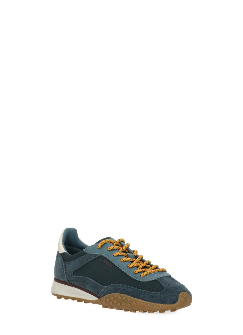 Hoff Blue Vibrant Orange Accents Suede Sneakers