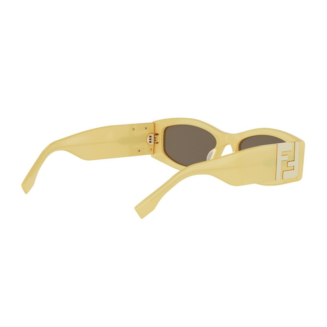 Fendi Yellow Forever Fendi Acetate Rectangular Sunglasses