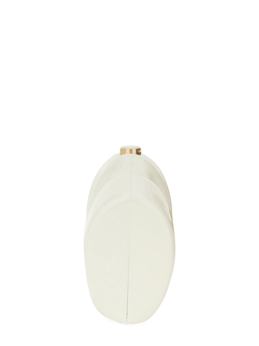 Cult Gaia Sculptural White Acrylic Clutch