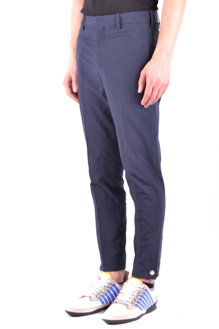 Neil Barrett Navy Trousers With Subtle Logo