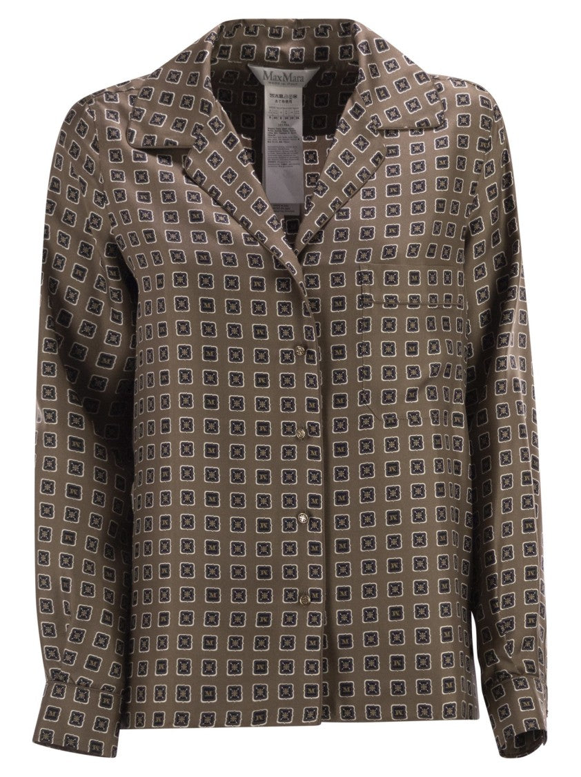Max Mara Mxmdisco - Semi-Fitted Printed Silk Shirt