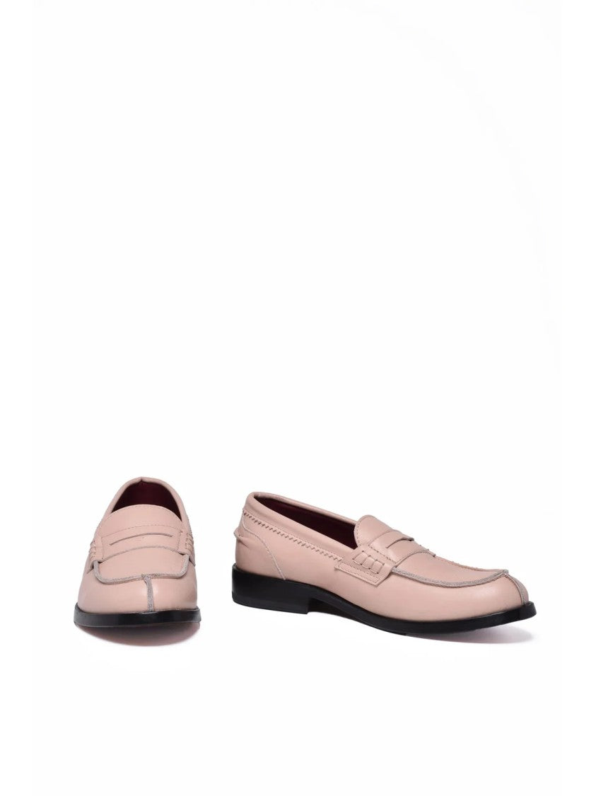 Seboy S Color Penny Strap Leather Loafers