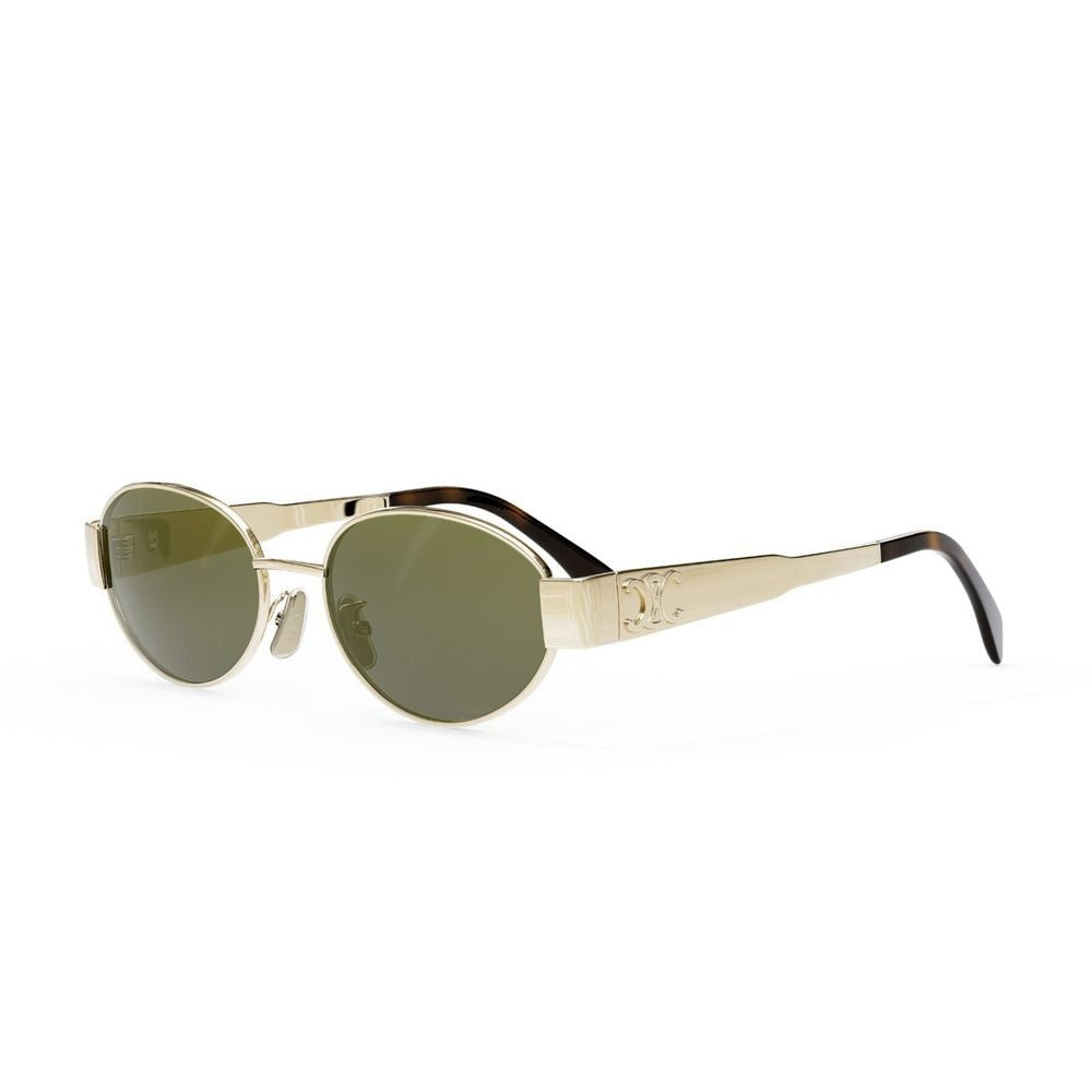 Celine Metal Triomphe Oval Sunglasses