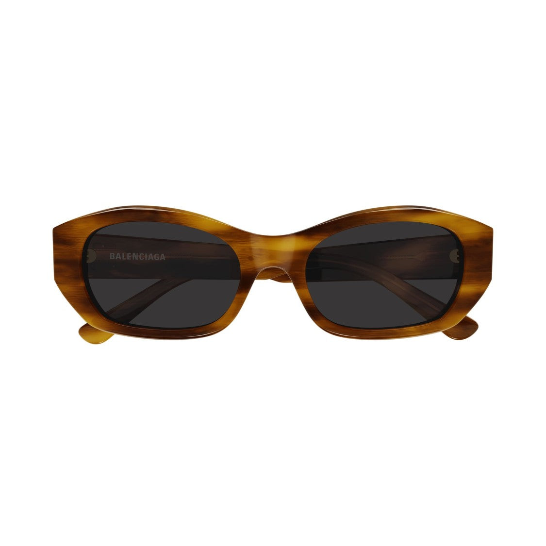Balenciaga Rectangular Tortoiseshell Acetate Sunglasses With Double 'B' Logo