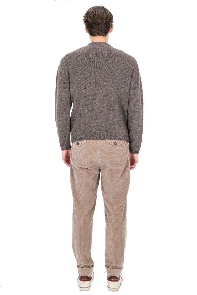 Maison Kitsuné Wool-Mohair Crewneck Sweater With Fox Jacquard