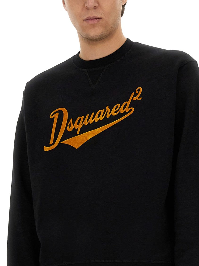 Dsquared2 "Cool Fit Velvet Logo" Sweatshirt