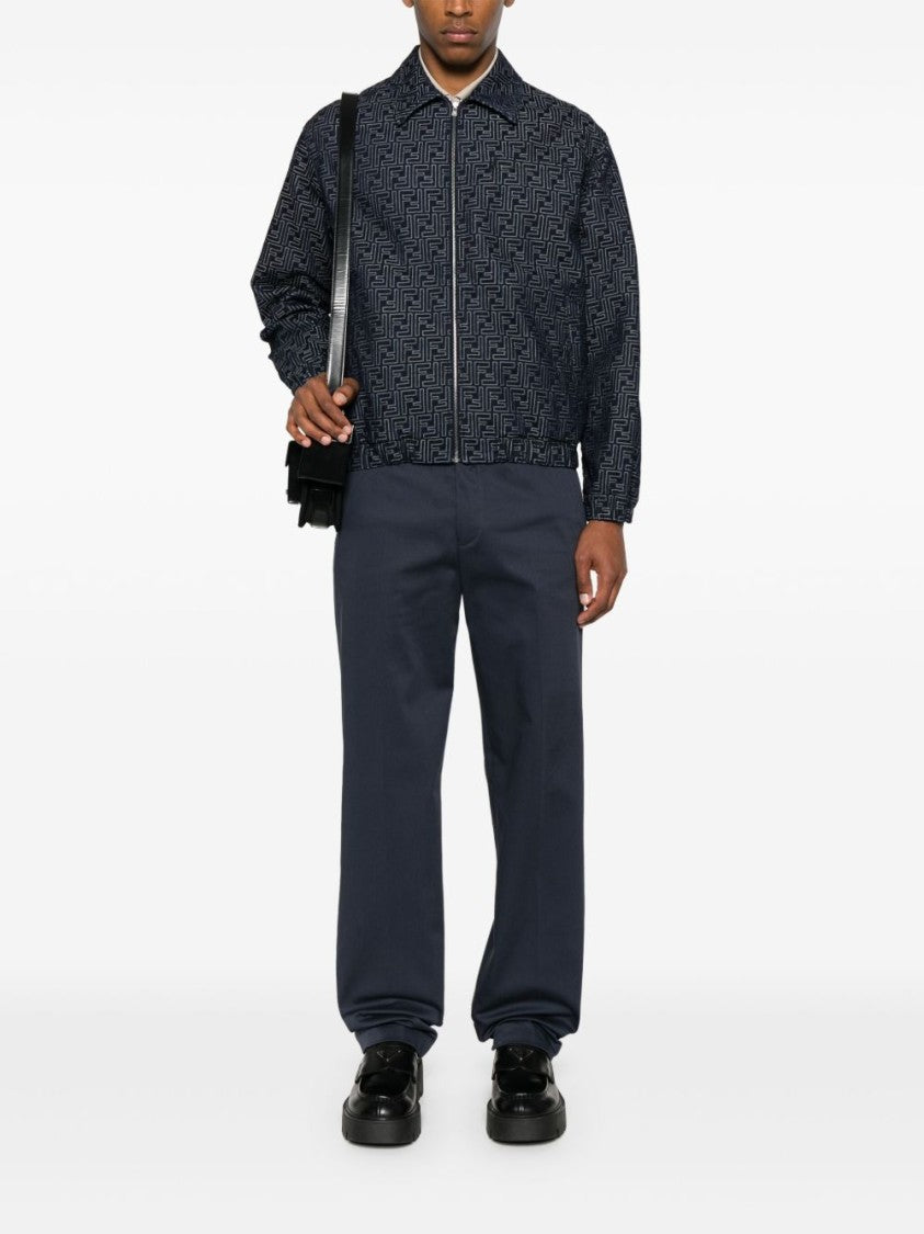 Fendi Minimalist Black Jacket With Structured Silhouette