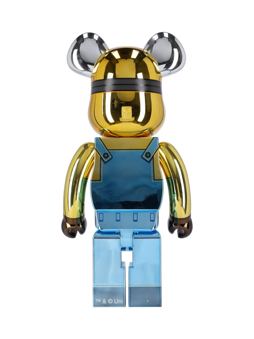 Medicom Toy 'Minions Dave Chrome 1000' Be@Rbrick – Yellow/Blue