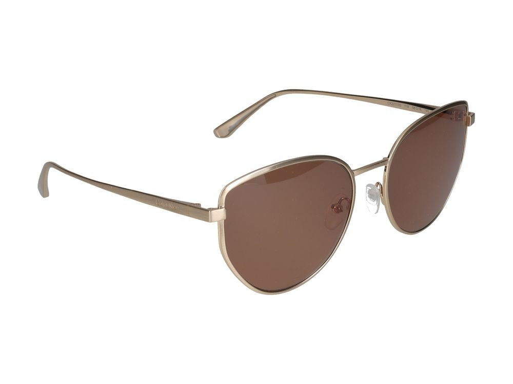 Calvin Klein Yellow Gold Ck22113s Metal Cat-Eye Sunglasses