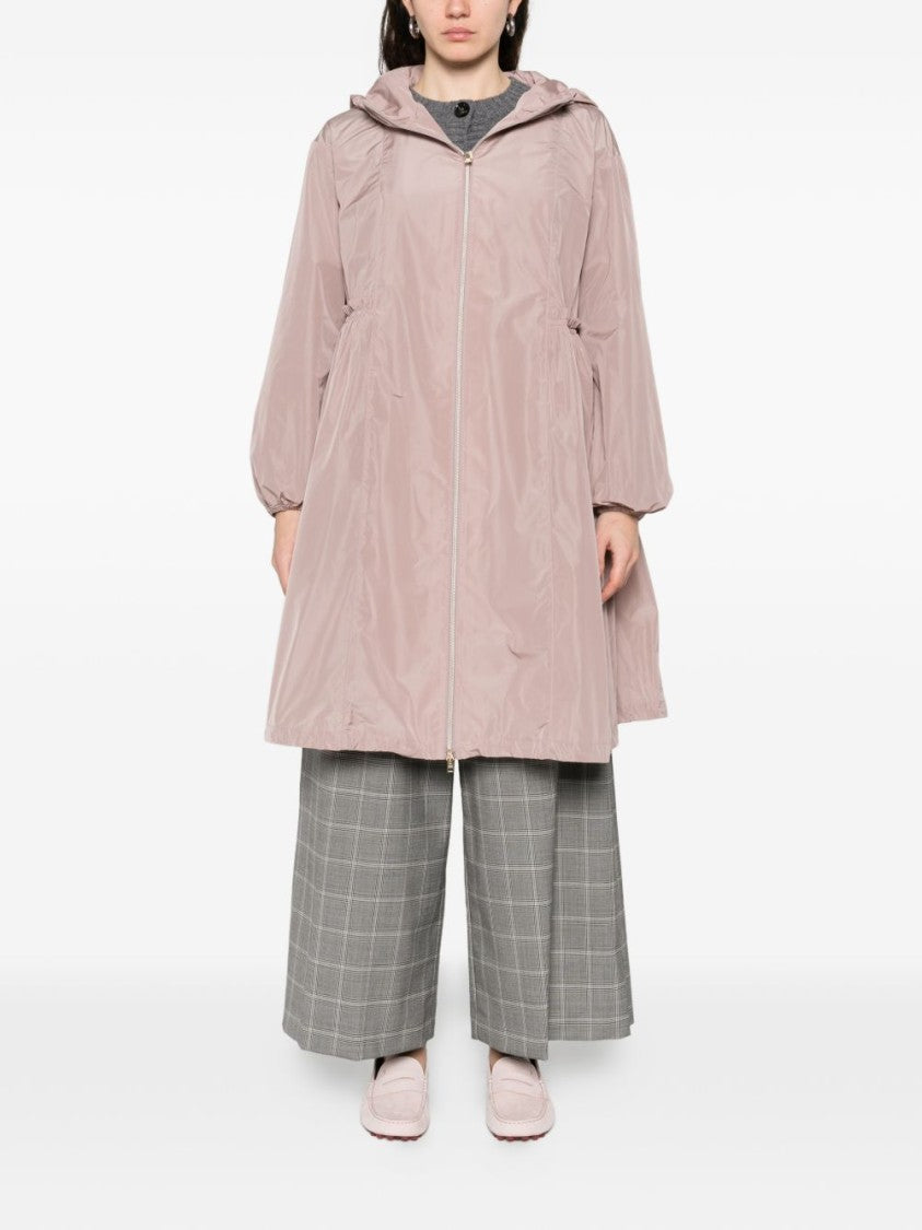 Herno Pink Ruffled Details Hooded Parka
