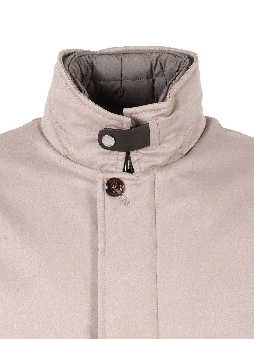 Moorer High-Collar Casual Jacket With Smooth Finish