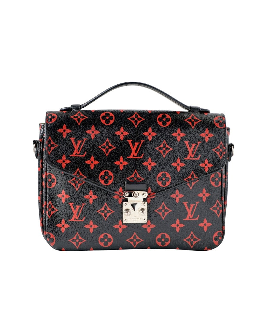 Louis Vuitton Black Leather And Monogram Infrarouge Handbag