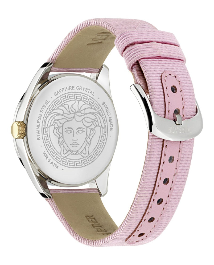 Versace New V-Circle Grosgrain Watch
