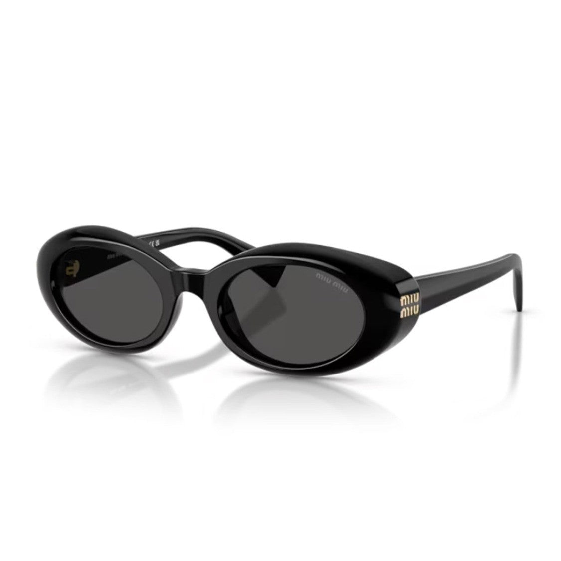 Miu Miu Black Rêverie Acetate Oval Sunglasses