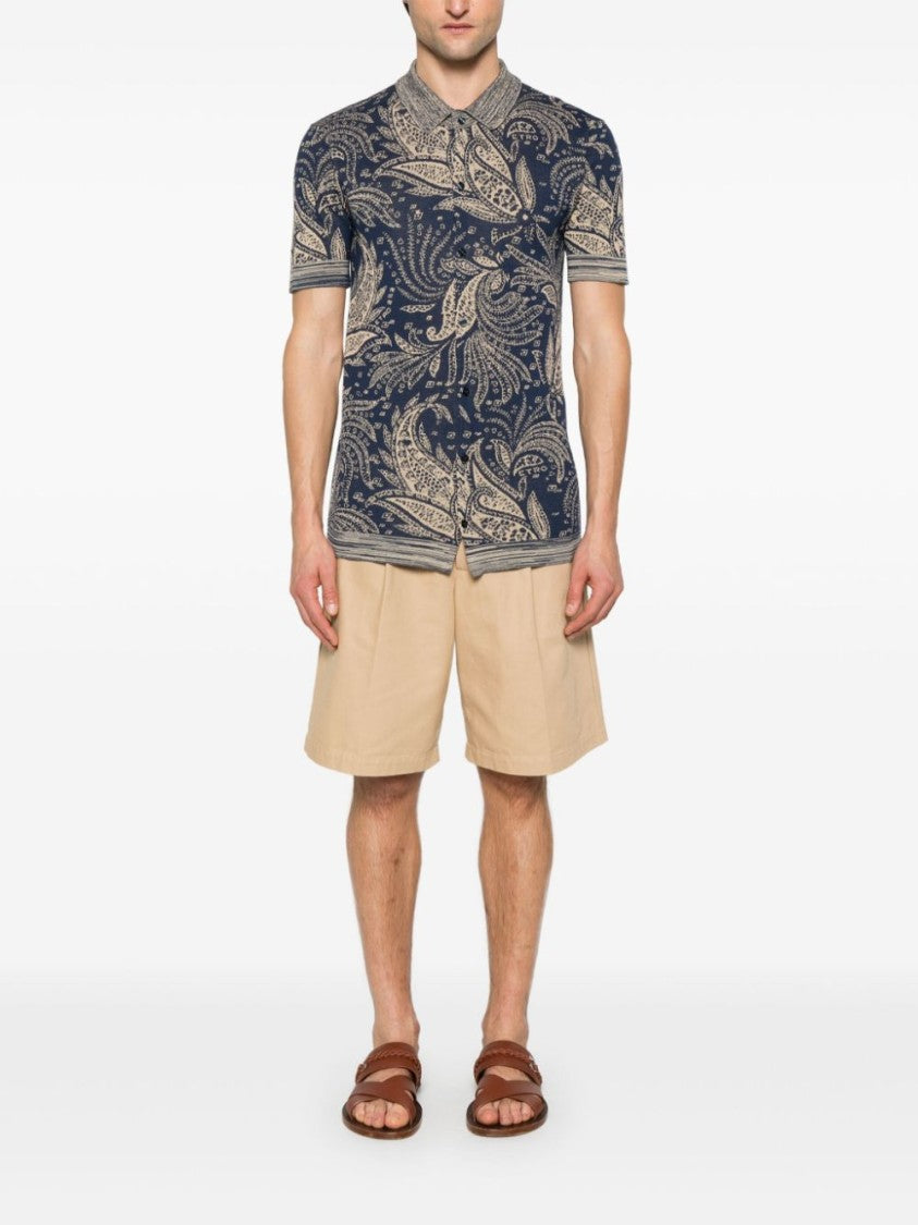 Etro Multicolor Paisley Patterned Short-Sleeve Polo
