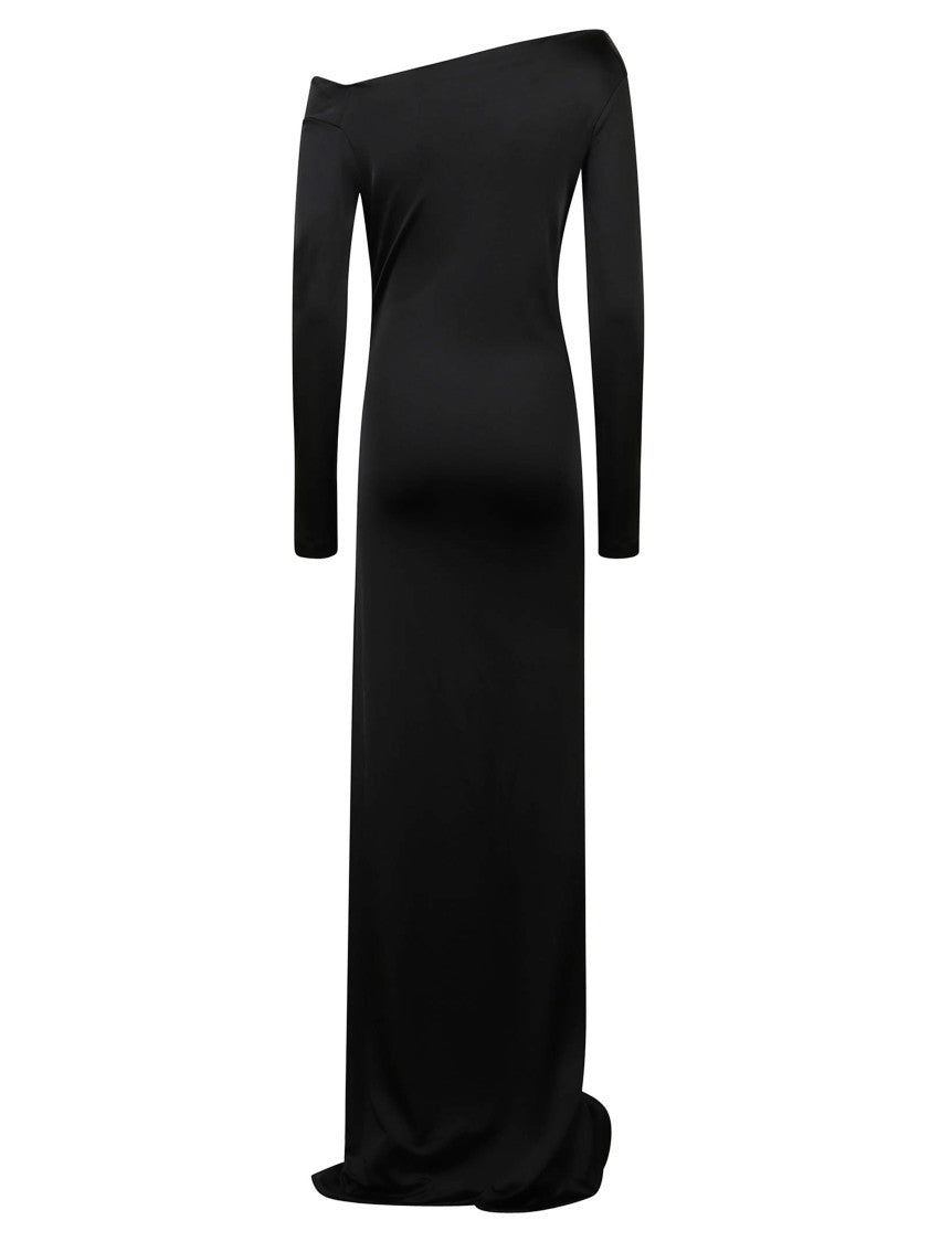 Victoria Beckham One-Shoulder Black Evening Dress