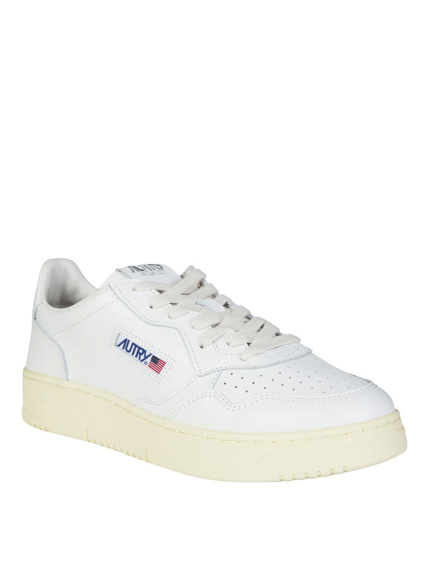 Autry White Medalist Low Perforated Sneakers