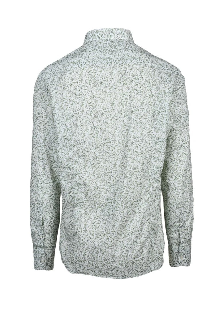 Mariano Napoli White Green Cotton Shirt