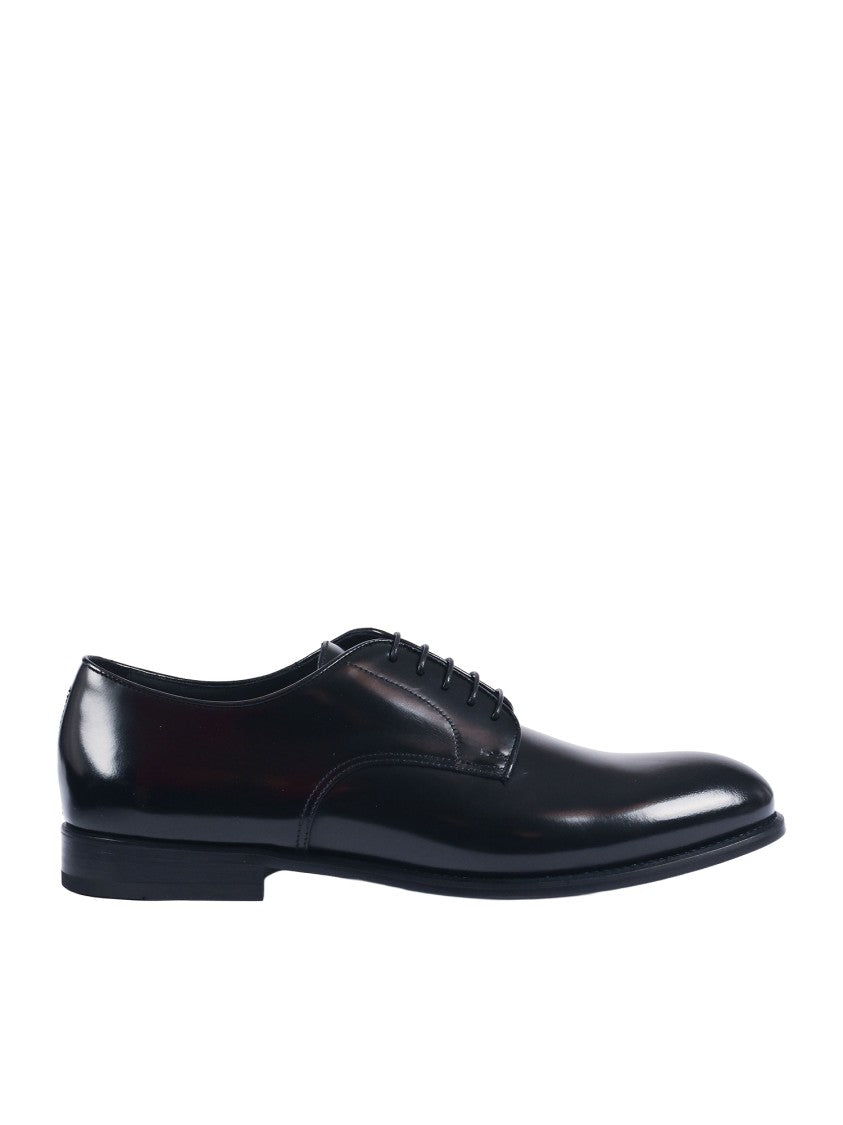 Doucal's Black Doucal Polished Derby Shoes