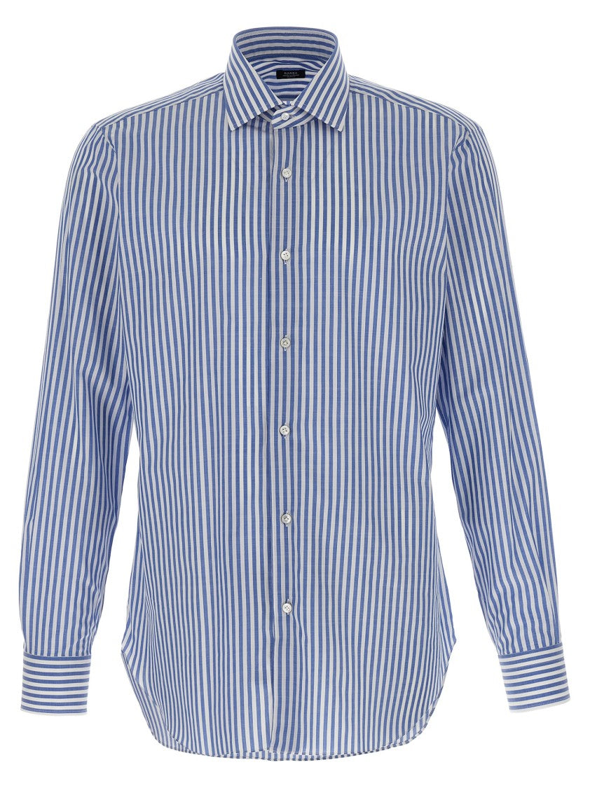 Barba Slim Fit Striped Cotton Shirt