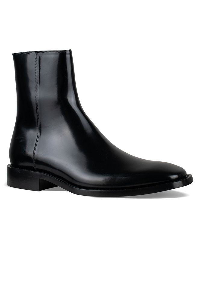Balenciaga Glossy Patent Leather Ankle Boots